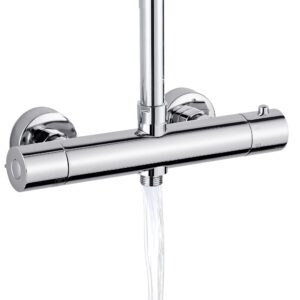 MORADO Thermostatic Shower Mixer Bar with Top Outlet 3/4" G and Bottom Outlet 1/2"G