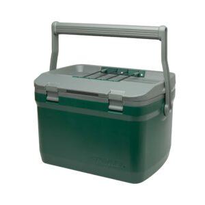 Stanley Adventure Outdoor Cooler 15.1L Green - Double Wall Foam Insulated Cool Box - BPA Free - Chest Cooler - Heavy Duty Camping Cooler Box Doubles as Seat - Rugged Travel Coolbox - Leakproof