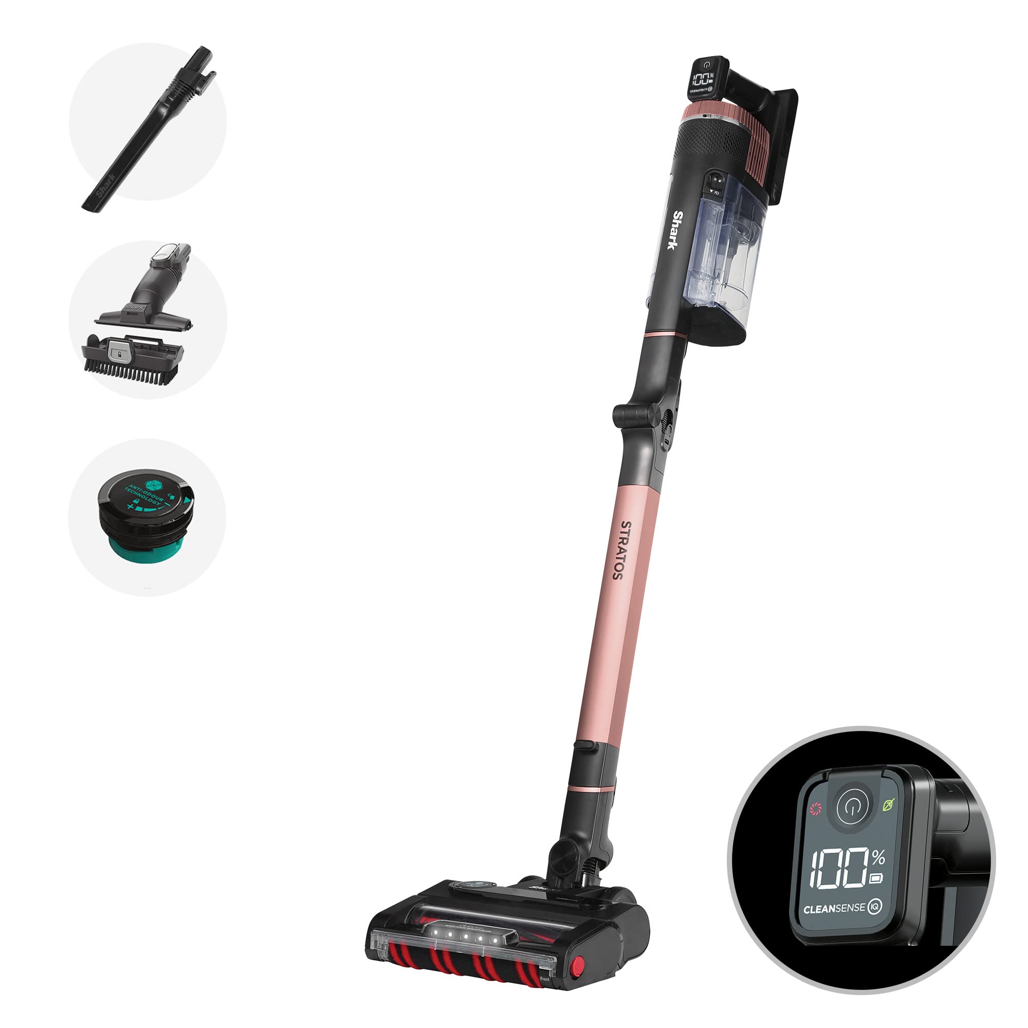 Shark Stratos Cordless Stick Vacuum Cleaner [IZ400UK] with Anti Hair Wrap Plus & Clean Sense IQ