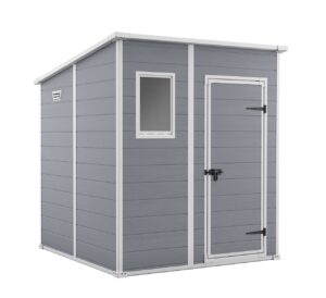 Keter Manor Pent Garden Storage Shed 6ft x 6ft - Grey