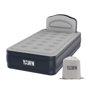 YAWN AIR Bed Deluxe - Self-Inflating Airbed with Custom Fitted Sheet Included - Great Guest Bed