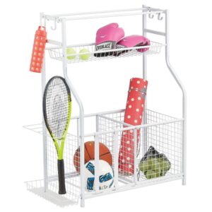 mDesign Sports Equipment Storage Rack — Garage Storage Unit for Rackets