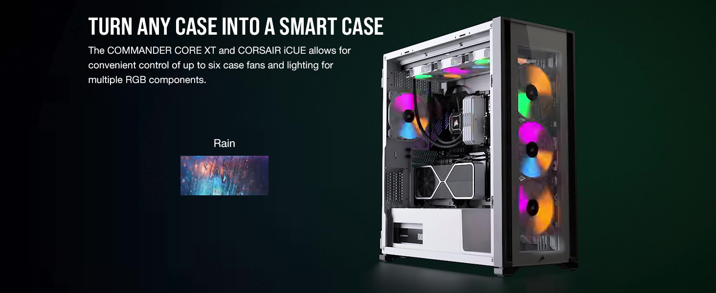 Smart Case;Corsair iCUE;Fan Control;Multiple RGB Components;Lighting Profiles