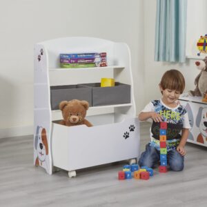 Liberty House Toys Cat and Dog Kids Storage Unit with Roll Out Toy Box
