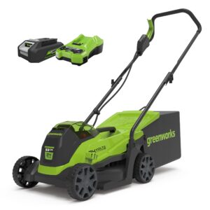 Greenworks GD24LM33K2 Cordless Lawnmower with Brushless Motor for Smaller Lawns up to 140m²