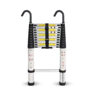 NORTHERN STONE Telescopic Ladder 2.9M / 9.5FT Multi-Purpose Aluminium Loft Ladder Extendable