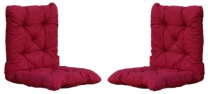 Chicreat Set of 2 seat cushions with back part 98x50x8 cm red