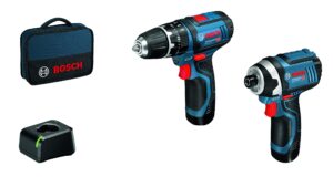 Bosch Professional 12V System Cordless Combi Drill GSB 12V-15 + Impact Driver GDR 12V-105 (incl. 2x2.0Ah Battery + Charger GAL 12V-40