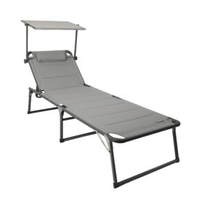 HOMECALL Aluminium Sun-Lounger with 2x1 Textilene Padding