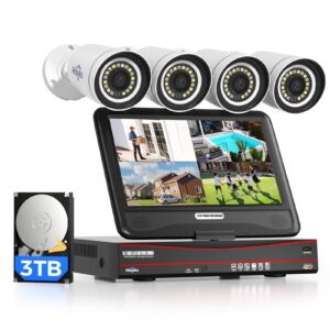 【5MP+3TB HDD】Hiseeu 5MP PoE CCTV Security Camera System