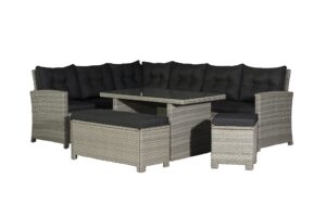Backyard Furniture Barcelona Luxury 10 Seater Casual Dining Rattan Garden Set with Cushions
