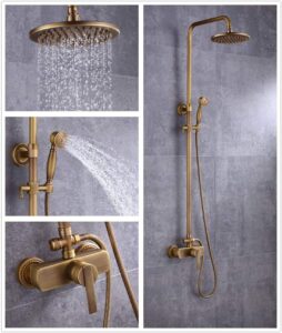 Solepearl Antique Brass Shower System