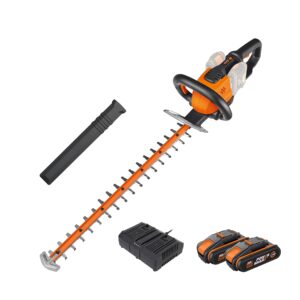 WORX WG284E 36V (40V Max) Dual Battery Cordless 60cm Hedge Trimmer with battery & charge