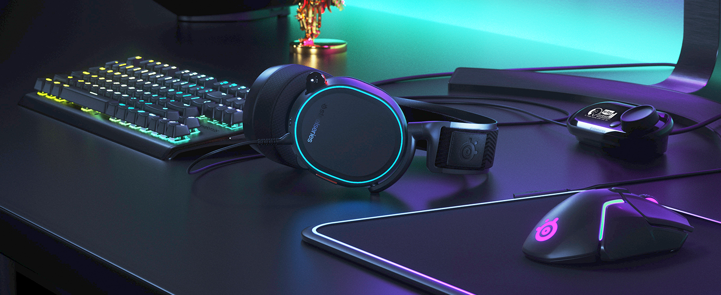 SteelSeries Arctis Pro GameDAC - Gaming Headset - Certified Hi-Res Audio - ESS Sabre DAC