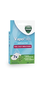 vicks VapoPads; inhaler; humidifers; diffusers; menthol, lavender; essential oils; aromatherapy;