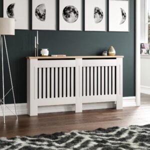Vida Designs Arlington Radiator Cover White Modern Painted MDF Cabinet