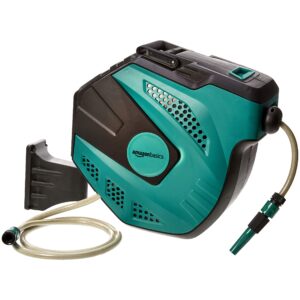 Amazon Basics Auto-Rewindable Wall-Mounted Reel with Hose