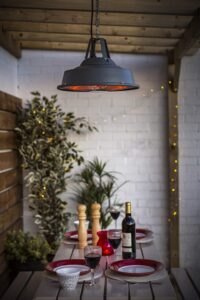 La Hacienda Grey Series Hanging Carbon Fibre Heate