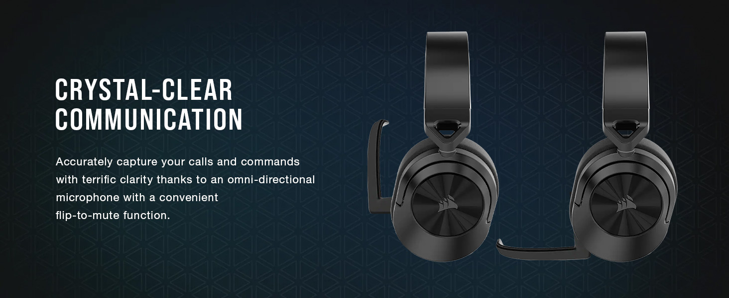 gaming headset with mic, omni-directional microphone, flip-to-mute