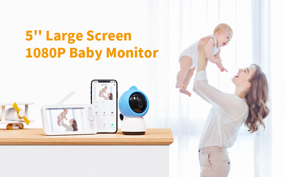 Baby Monitor 5 inch 1080P