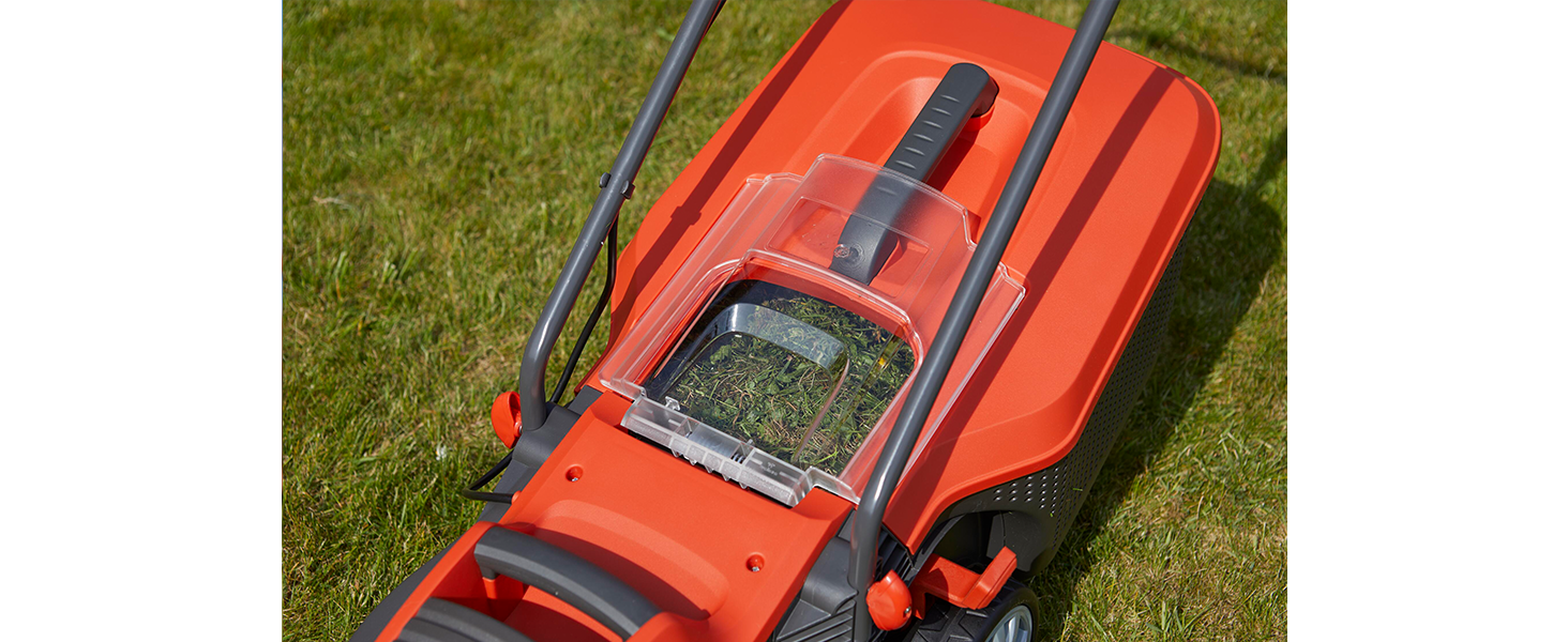 Lets you see when to empty your grass box