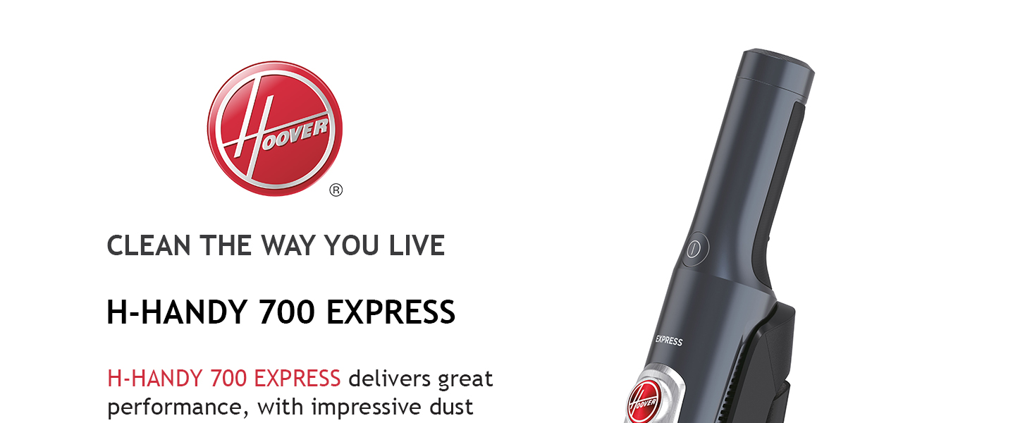 Hoover; H-HANDY 700 EXPRESS; Handheld Vacuum; Lightweight; Powerful; Ergonomic; 3-in-1 tool;