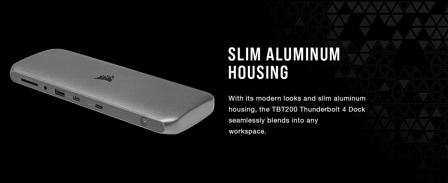 ALUMINUM dock, laptop dock, docking station, thunderbolt dock, thunderbolt 4 dock