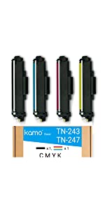 Kamo TN-247CMYK Toner Cartridges (4 Pack)