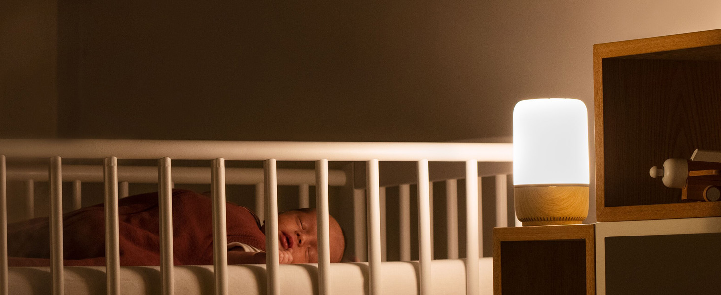 Choose between over 20 music tracks and soothing sounds.