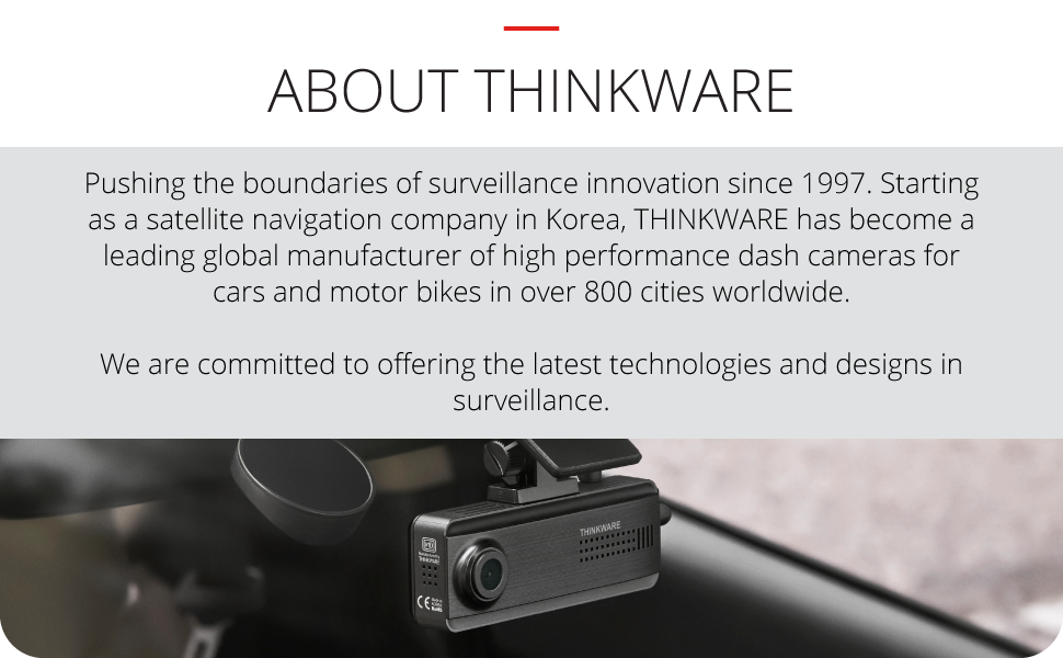 Thinkware F200 PRO Dash Cam Full HD 1080p - Front & Rear Car Dash Camera