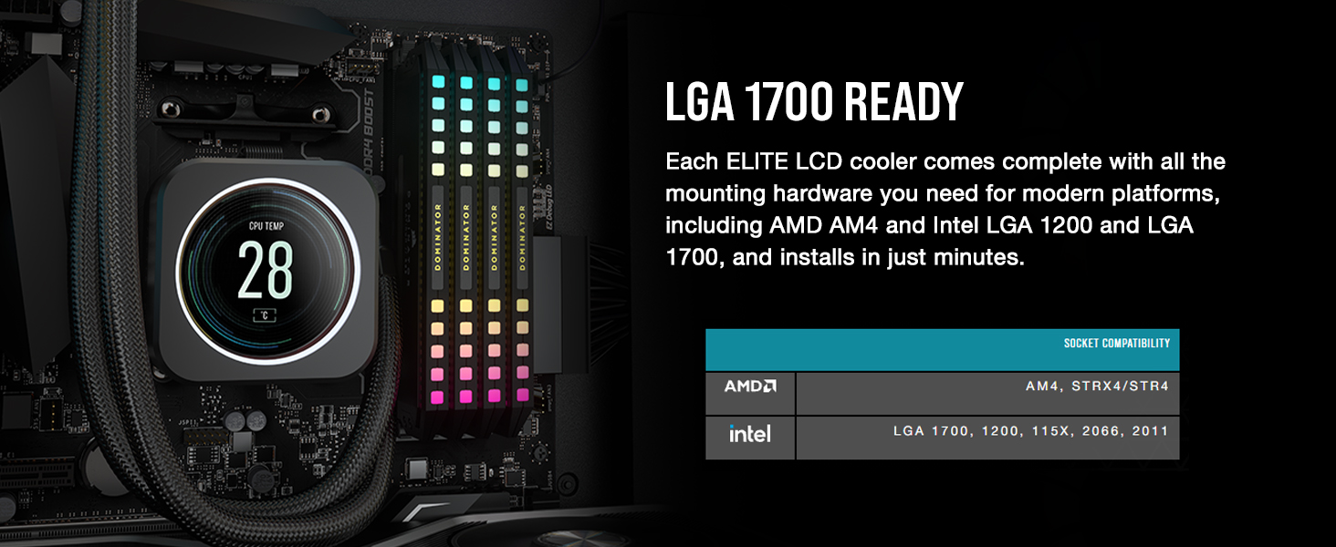 Intel LGA 1700;AMD AM4;Intel LGA;Intel LGA 1200;AM4;LGA;STRX4;STR4;Intel;AMD