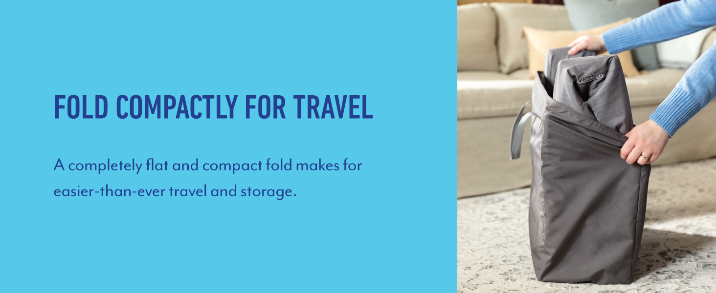 Graco side-by-side travel fold with bag