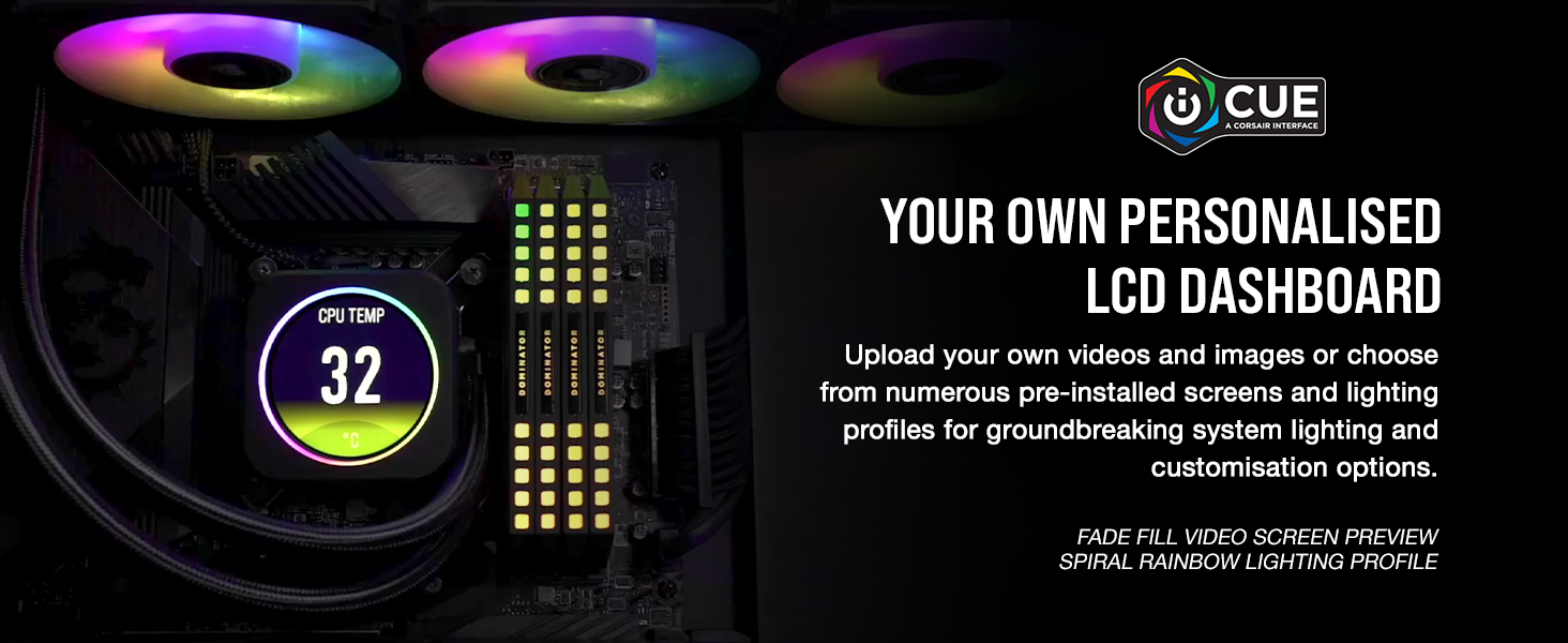 Personlisaed LCD Dashboard;Personalised LCD Screen;Screen Profiles;Lighting Profiles;Customisation