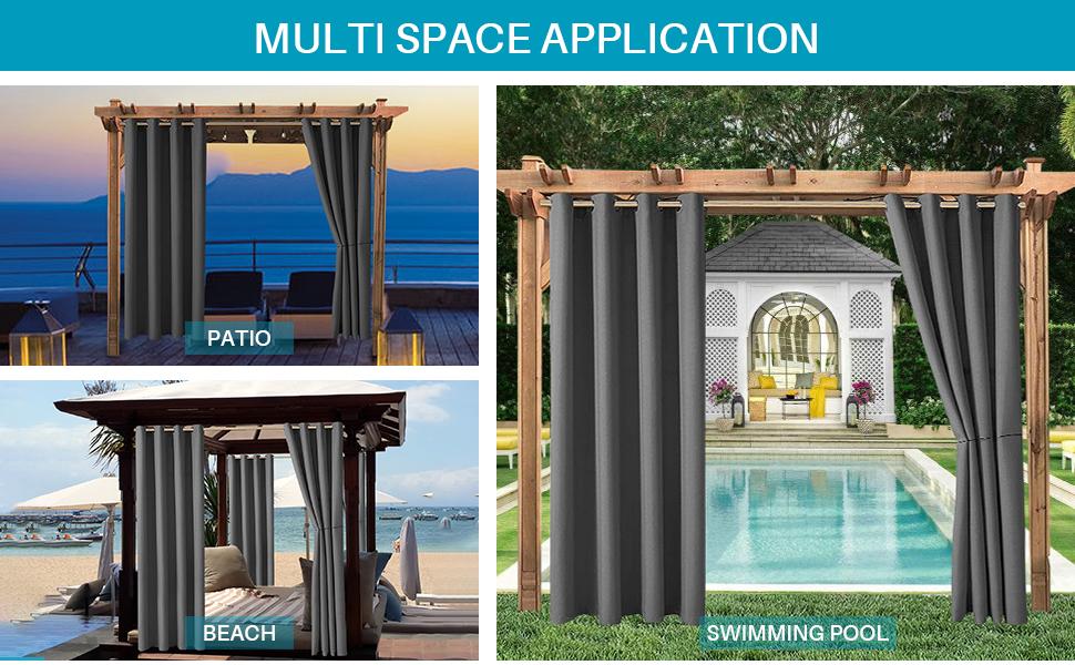 pergola curtains waterproof/gazebo curtain