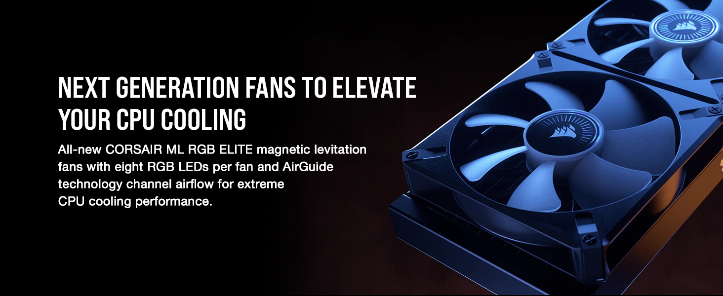 Corsair ML RGB Elite Fans;ML ELITE;ML Fans;Corsair Fans;Airguide Technology;Magnetic Fans