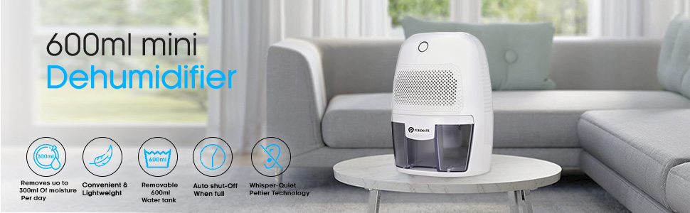 600ml dehumidifier compact mini air dehumidifier small portable dehumidifiers 500ml Damp Moisture