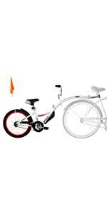 half bike, adams bike, tandem bike, tandem cycle, thule trailer