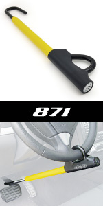 artago, anti-theft, auto, car, pedal, steering wheel, padlock, 871, Reinforced, Universal