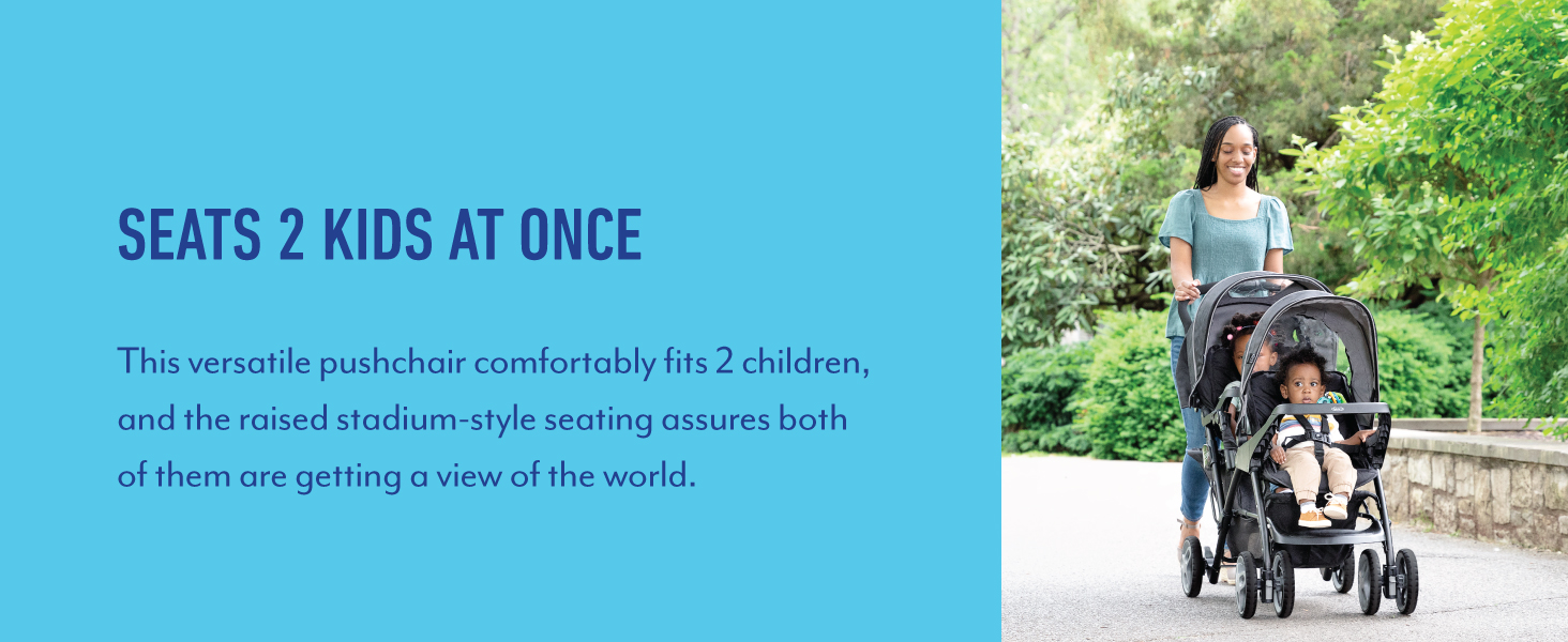 Graco Stadium Duo double pushchair stroller