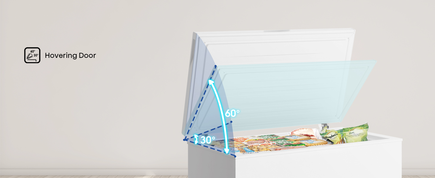 This design makes it easy to open the door and leave it at any angles between 30° and 60°,