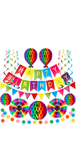 Birthday Party Decorations - Multicoloured