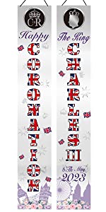 2 PCS King Charles Coronation Decorations