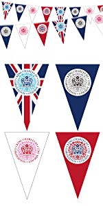 20Pcs Coronation Bunting for Charles III