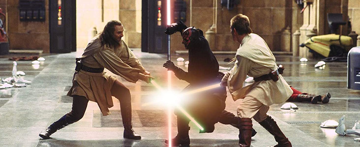 the phantom menace, ewan mcgregor, darth maul, liam neeson, duel of the fates