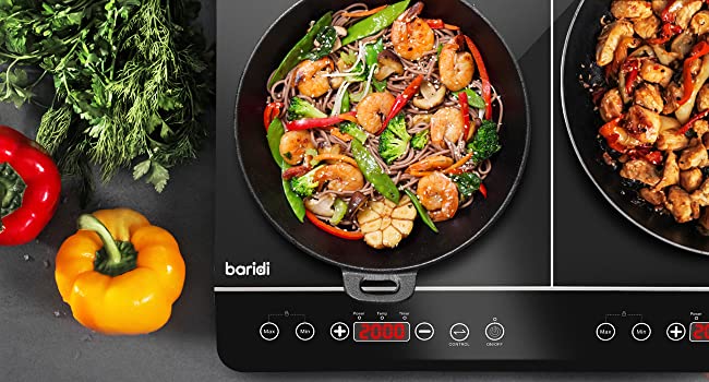 Dual Zone Portable Hob space saving small kitchen 2800W induction