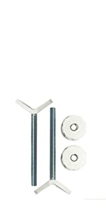 Baby Gate Guru Banister Y-Spindle Rods, M10 White