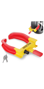 GADLANE Wheel Clamp Anti Theft Wheel Lock for Car Security High Visibility Wheel Clamp for Car Van