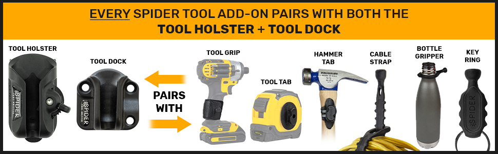 Try our Spider Tool Docks* 