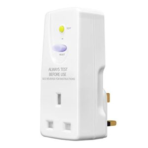 EXNICEXI RCD Plug Safety RCD Adaptor UK Leakage Protection Home Circuit Breaker (30mA 240V AC