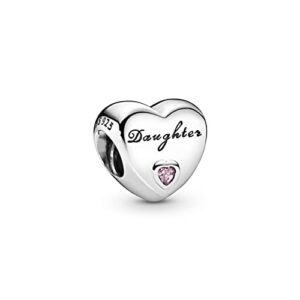 Pandora Moments Women's Sterling Silver Daughter's Love Cubic Zirconia Bracelet Charm